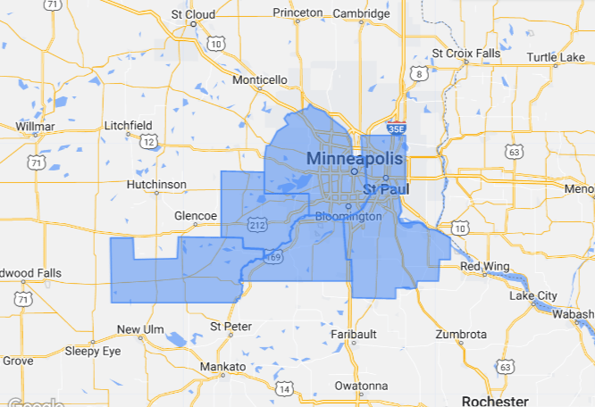 Minnesota Counties infected with Diplodia